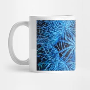 onion seed head in glowing blue style Mug